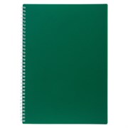 Тетрадь обложка пластик, А4, 80 л., гребень, клетка, HATBER, "VELVET" Зеленая, 081563, 80Т4В1гр_01607