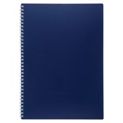 Тетрадь обложка пластик, А4, 80 л., гребень, клетка, HATBER, "VELVET" Синяя, 081562, 80Т4В1гр_01609