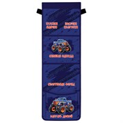 Кармашки-органайзер в шкафчик для детского сада ЮНЛАНДИЯ, увеличенный размер, 26х80 см, "Monster truck", 273282