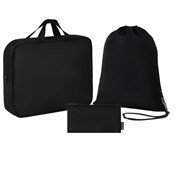 Папка на молнии с ручками А4, мешок для обуви 42х33 см, пенал 20х10 см, черный, НАБОР BRAUBERG, 273288