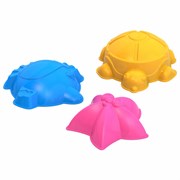 Формочки для песка "Морские", набор 3 шт., размер единицы 8x8x9 см, НОРДПЛАСТ, 29