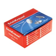 Кнопки канцелярские ERICH KRAUSE металлические никелированные, 50 штук, в картонной коробке, 7851