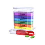 ТАБЛЕТНИЦА / Контейнер-органайзер для лекарств и витаминов "7 дней/4 приема CLEAR" DASWERK (ДАСВЕРК), 630846