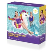 Надувной круг для плавания "Волшебный Единорог" 119х91 см, от 10 лет, BESTWAY, 36159