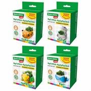 КАШПО ИЗ ГИПСА СО МХОМ, с красками и кистью для росписи, ассорти, BRAUBERG KIDS, 666012