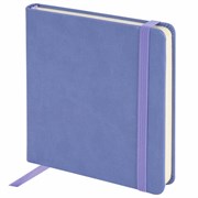 Скетчбук, слоновая кость 140 г/м2 120х120 мм, 80 л., КОЖЗАМ, резинка, BRAUBERG ART CLASSIC, пастель сиреневый, 116877