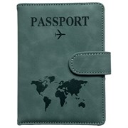 Обложка для паспорта и документов с защитой от считывания, 9 карманов, магнит, экокожа, бирюзовая, BRAUBERG, 238754