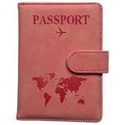 Обложка для паспорта и документов с защитой от считывания, 9 карманов, магнит, экокожа, розовая, BRAUBERG, 238755