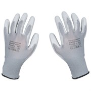 Перчатки нейлоновые SCAFFA "Базис", полиуретановое покрытие (облив), размер 9, L (большой), 00-00012435