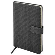 Еженедельник датированный 2026 А5 145х215 мм, BRAUBERG "Augustus", под кожу, черный, 117161