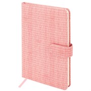 Еженедельник датированный 2026 А5 145х215 мм, BRAUBERG "Augustus", под кожу, розовый, 117163