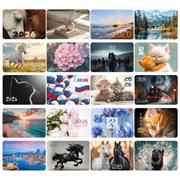 Календарь карманный на 2026 г, BRAUBERG, 64х93 мм, АССОРТИ №2, 20 видов, 117304