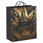 Пакет с пластиковой ручкой, мягкий пластик, 40х30 см, "Золотой бренд", 140 мкм, н00242801