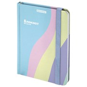 Блокнот с резинкой в клетку 96 л., МАЛЫЙ ФОРМАТ А6, 109х148 мм, BRAUBERG, кросс-серия "PASTEL", 117019