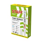 Маркер-краска лаковый (paint marker) 2-4 мм, БЕЛЫЙ, КОМПЛЕКТ 12 ШТУК, НИТРО-ОСНОВА, STAFF PROFIT, для любых поверхностей, 152584