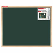 Доска для мела магнитная 45х60 см, зеленая, деревянная рамка, BRAUBERG "Wood", 238798