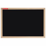 Доска для мела магнитная 30х45 см, черная, деревянная рамка, BRAUBERG "Wood", 238801