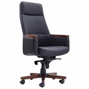 Кресло HAWASAN (ХАВАСАН) "Desire EX-771", мультиблок, дерево, натуральная кожа, черное, 532935