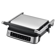 Электрогриль BQ (БИ-КЬЮ) GR1008, 2200 Вт, съемные панели, регулировка температуры, серебро/черный, 86197835