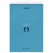Скетчбук, белая бумага 100 г/м2, 140х201 мм, 60 л., гребень, жёсткая подложка, FUNSTER (ФАНСТЕР), АССОРТИ Ocean, 116902