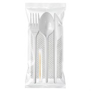 Набор одноразовых приборов № 5 на 1 персону, 5 предметов (вилка, ложка, нож, салфетка зубочистка)
