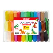 Пластилин супер лёгкий воздушный застывающий 36 штук (32 цвета + 2 белых + 2 черных), 310 г, 3 стека, ПИФАГОР, 107042