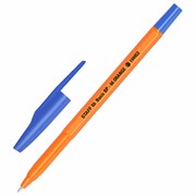 Ручка шариковая STAFF "Basic BP-66 ORANGE", СИНЯЯ, корпус оранжевый, узел 1 мм, линия письма 0,5 мм, 144453