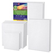 Холсты на картоне НАБОР № 1 10 штук, хлопок, грунт, 280 г/м2, BRAUBERG ART CLASSIC, 192660