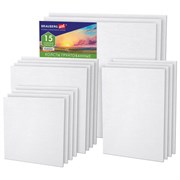 Холсты на картоне НАБОР 15 штук, хлопок, грунт, 280 г/м2, BRAUBERG ART CLASSIC, 192662