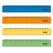 Линейка пластиковая 16 см, ПИФАГОР, неоновая, ассорти, 210827