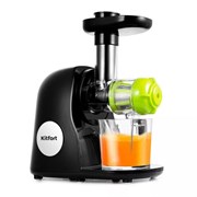 Соковыжималка шнековая KITFORT KT-1111-1, 150 Вт, функция реверс, контейнер для сока 0,6 л, черная, КТ-1111-1