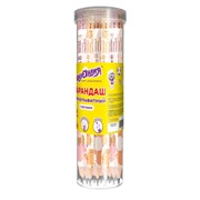 Карандаш чернографитный с принтом ЮНЛАНДИЯ "FAT ANIMALS", 1 шт., HB, с ластиком, корпус ассорти, 182012