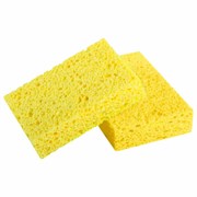 Губки для посуды 110х70х20 мм, ЦЕЛЛЮЛОЗНЫЕ, КОМПЛЕКТ 5 штук, желтые, LAIMA, 700259