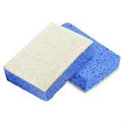 Губки для посуды 110х70х20 мм, ЦЕЛЛЮЛОЗНЫЕ + АБРАЗИВ, КОМПЛЕКТ 5 штук, синий/белый абразив, LAIMA, 700260