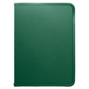 Папка объемная на молнии пластиковая на 4 кольцах, 35 мм, А4, BRAUBERG PIXEL, темно-зеленая, 0,7 мм, 273079