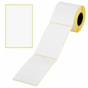 Этикетки термотрансферные, ПОЛУГЛЯНЕЦ, 75х120 мм, 300 этикеток в ролике, 115609