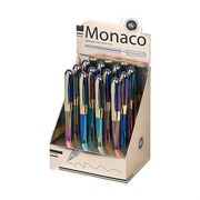 Ручка шариковая BRUNO VISCONTI "MONACO PEARL", СИНЯЯ, темно-синий корпус, линия 0,4 мм, 20-0125/84