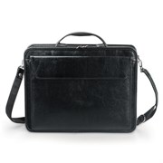 Портфель "Паритет", 38х29х6 см, искусственная кожа, 3 отделения, на молнии, черный