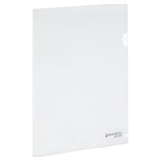 Папка-уголок жесткая А4, прозрачная, 0,15 мм, BRAUBERG EXTRA, 271701