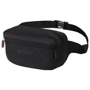 Сумка на пояс HEIKKI RIO (ХЕЙКИ) регулируемый ремень, черная, 28х16х9 см, 273886
