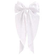 Заколка для волос баретте с бантом и широкими длинными хвостиками, белый, MONTE VITA (МОНТЕ ВИТА), 457114