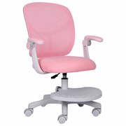 Кресло детское с подставкой для ног BRABIX "Toy MG-205", сетка/ткань TW, розовое, 533151