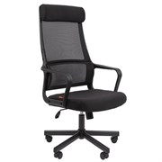 Кресло офисное Chairman CH 590, сетка/ткань, черное, 7134733