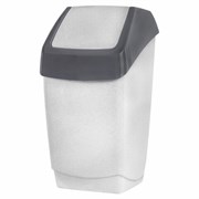 Ведро мусорное с КРЫШКОЙ (качающейся) 25 литров,"ХАПС", 55х30х28 см, серое, IDEA, М 2472