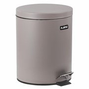Ведро мусорное с педалью 12 литров "Classic", СЕРОЕ МАТОВОЕ, металлическое, со съемным внутренним ведром, LAIMA, 604944