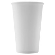 Стакан одноразовый бумажный 400/530 мл, D 90 мм, КОМПЛЕКТ 50 шт., однослойный, белый, холодное/горячее, ФОРМАЦИЯ, HB90-530-0000