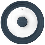 Крышка для любой сковороды и кастрюли универсальная 3 размера (16-18-20 см) антрацит, DASWERK (ДАСВЕРК), 607583