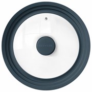 Крышка для любой сковороды и кастрюли универсальная 3 размера (22-24-26 см) антрацит, DASWERK (ДАСВЕРК), 607586