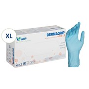 Перчатки нитриловые смотровые, 90 пар (180 штук), повышенная чувствительность, размер 9-10, XL (очень большой), DERMAGRIP Ultra, D1104-27