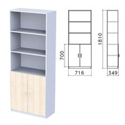 Шкаф полузакрытый "Бюджет", 716х349х1810 мм, дуб шамони светлый (КОМПЛЕКТ)